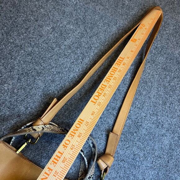 Madewell Sydney Crossbody Bag Snakeskin Embossed Leather Handle Removable Strap - Picture 12 of 16